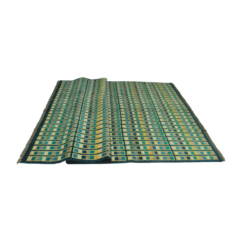 Kaydrian One-of-a-Kind 6'7 X 9'7 New Age Wool Area Rug in Blue