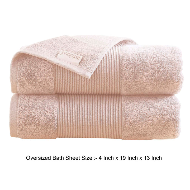 Cotton Blend Bath Towel, Blush Pink
