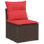 vidaXL Garden Sofa Set Brown Poly Rattan-168896164