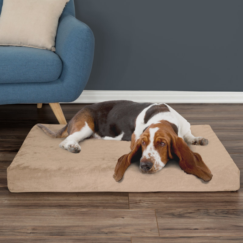 Medium Navy Orthopedic Memory Foam Pet Bed