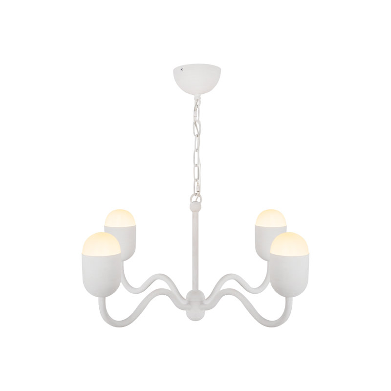 Effie Chandelier, 87.25" H x 27" W x 27" D, White