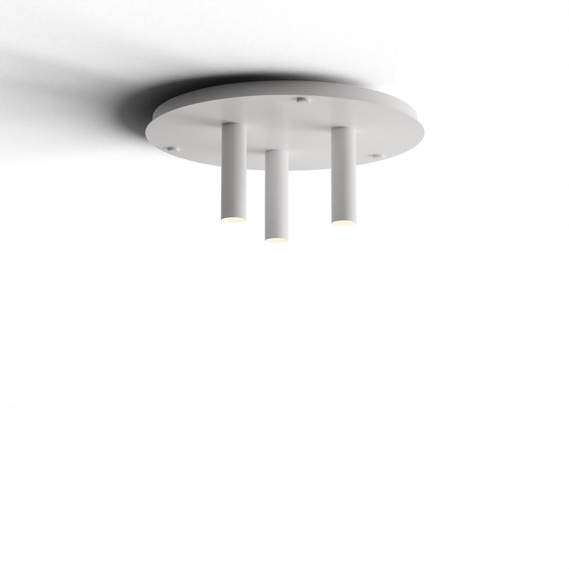 3 - Light LED Pendant, Matte White