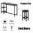 3-People Counter Heihgt Dining Set W/Storage, 4 Piece Kitchen Bar Table Set W/3 Upholstered Stools-913940417