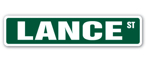 Plaque de rue Lance en plastique robuste 4 po x 18 po