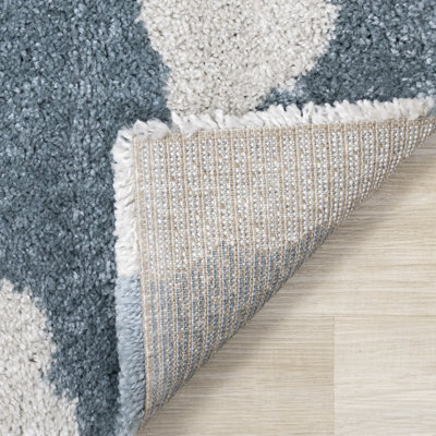 Broome Kestner Shag Teal/Cream Area Rug