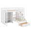 Lit superposé double au-dessus de simple avec garde-robe et tiroirs-114358811