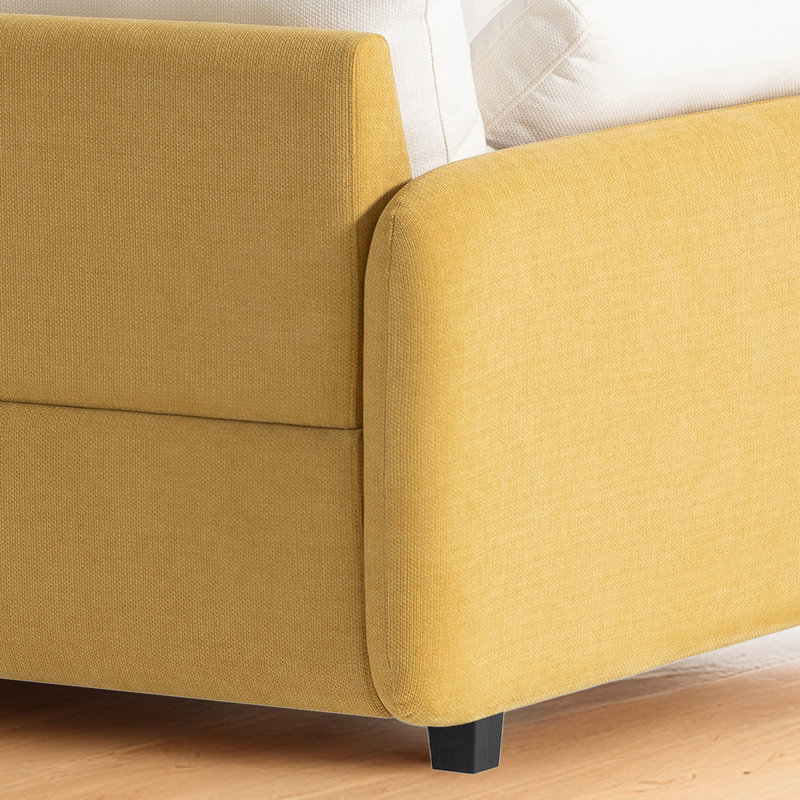 Fauteuil d'appoint 50 po, Blanc / jaune