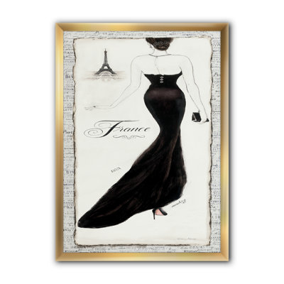 Cadre photo « élégance glam paris diva ii » sur toile