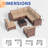  7 - Person Wicker Outdoor Modular Sectional Seating Group with Cushions-2080754070-2102608560