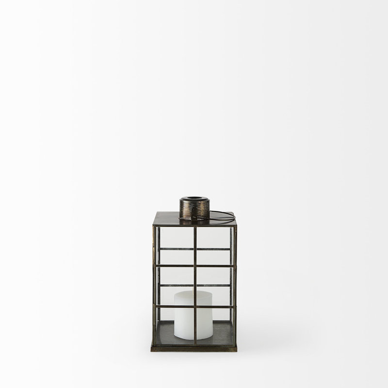 Lantern, 14.6" H x 8.3" W x 8.3" D