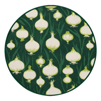 Washable Welsh Onion Vegetables Area Rug