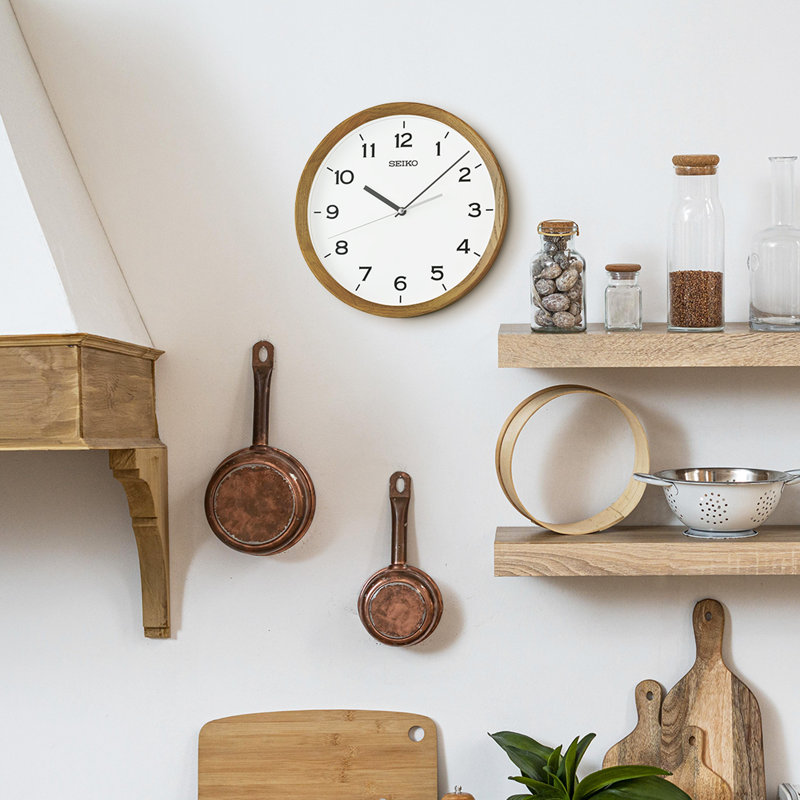 QXA853BLH Classic Modern Clock, Brown