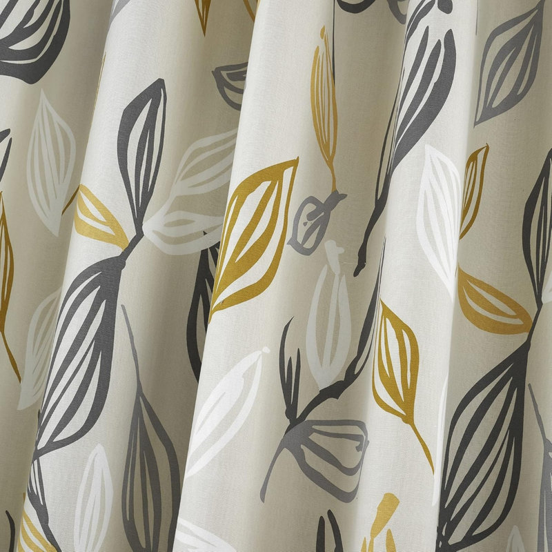 100% Cotton Room Darkening Curtain Panel Pair
