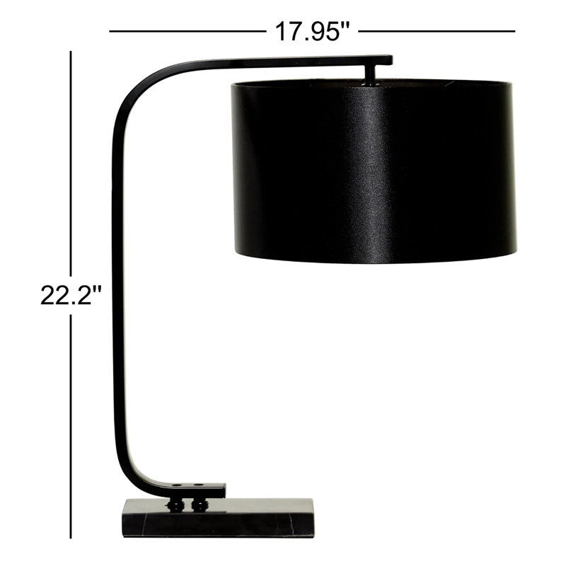 Lampe de table noire 27,5 po Bryston