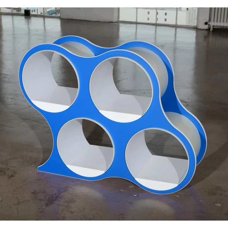Bibliothèque géométrique BOLLA Pop, 4 tablettes, Bleu arctique