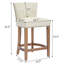 Ensemble de 2 tabourets de bar, cuir et bois