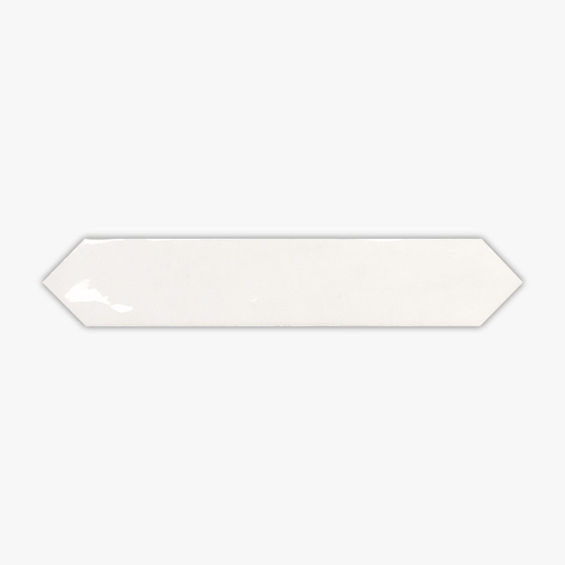 Serenity White Glossy 2x10 Ceramic Wall Tile, White
