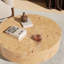 Table basse ronde en bois massif de 31,5 po et 35 po - Motifs de tourbillons naturels uniques, conception élégante incurvée, centre de table fabriqué à la main-632982336-632982339