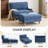 47" Upholstered Accent Chair With Ottoman,-134258948