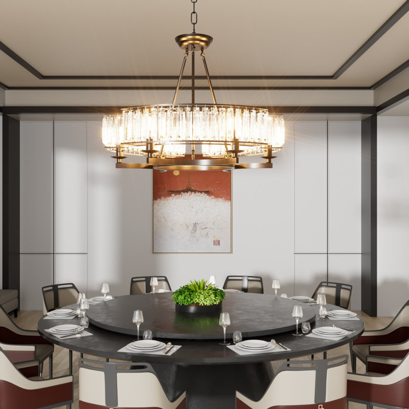 Chandelier, 6 Lights, 1400 Lumens