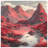 Red Mountain Landscape Quilted Bedspread All Sizes-126404839