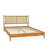 Oliver Solid Wood Platform Bed with Rattan Headboard -359415752-360424246