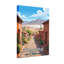 Paysage pittoresque et urbain avec des cactus et des montagnes-1312992513