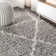 Cantera Shag Plush Tassel Moroccan Geometric Trellis Gray/Ivory Rug