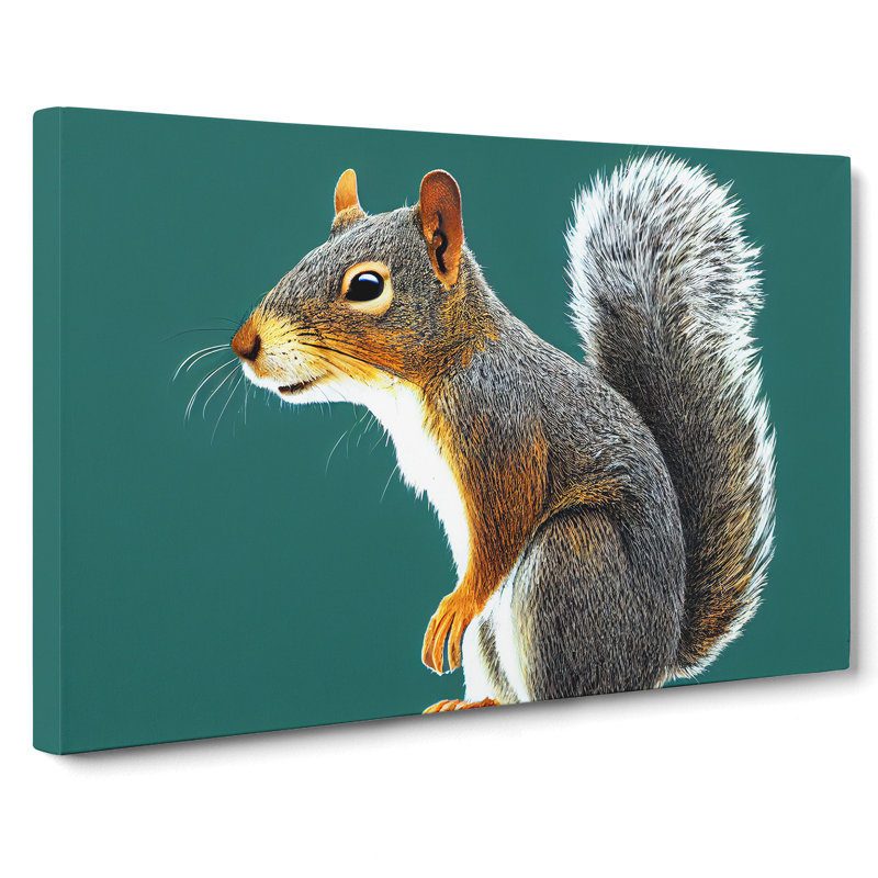 A Tantalising Squirrel - Wrapped Canvas, 50cm H x 76cm W x 3cm D