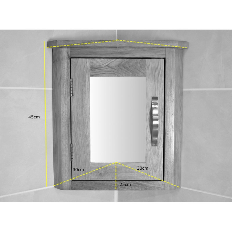 Kenzie Solid Wood Surface Mount Mirror Cabinet