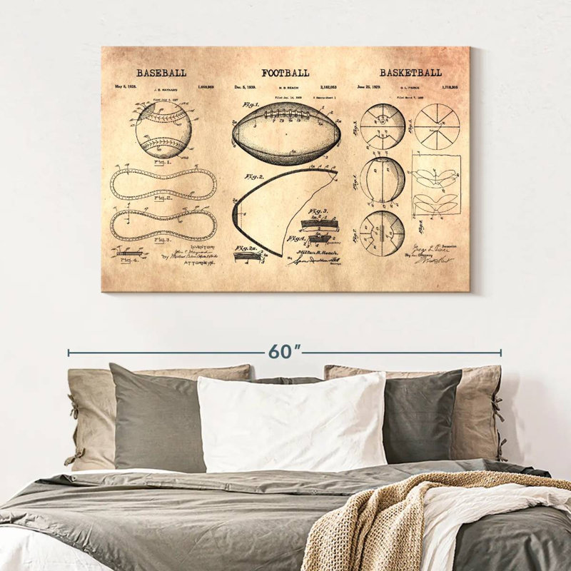 «Team Sports Sports Balls Compilation», impression sur toile, H 34 po x l 51 po x P 1,25 po
