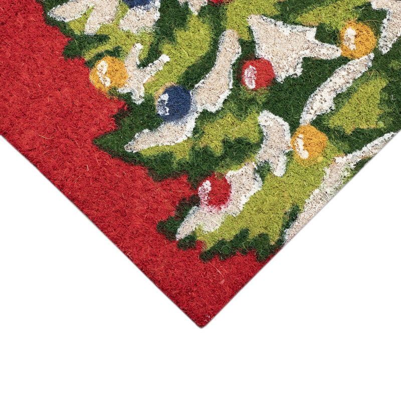 Fluellen Non-Slip Christmas Indoor Doormat, Red