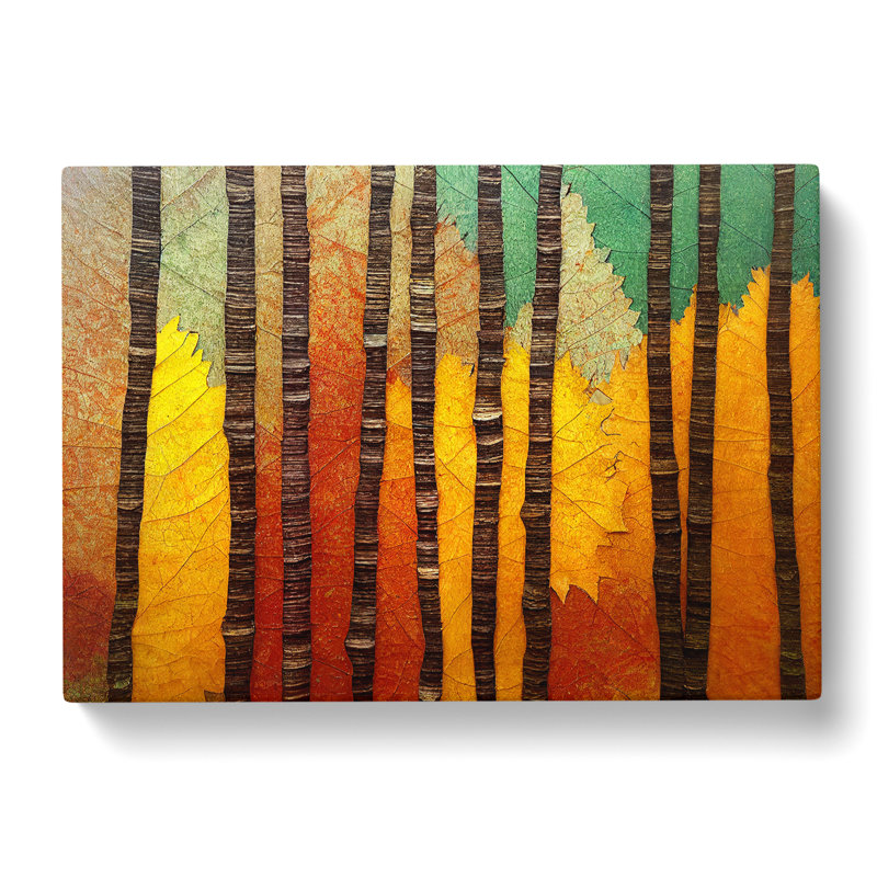 An Incomparable Autumn Forest Abstract - Wrapped Canvas, 50cm H x 76cm W x 3cm D