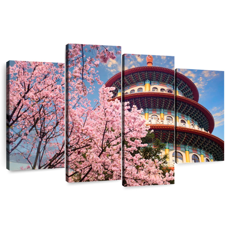 Arbre Sakura, temple Sirci Wuji, H 48 po x l 75 po