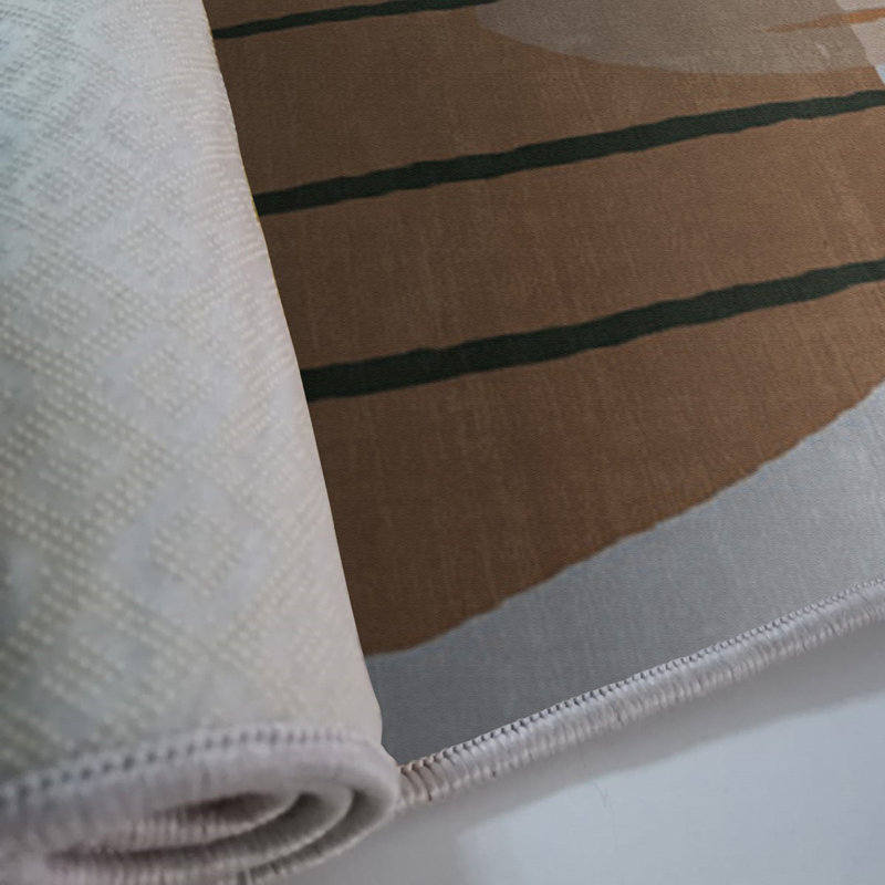 Non-Slip Area Rug, 100% Polyester, 47.2 x 70.9 inches | Raschel Knitting, Pile Height: 0.4 inches | Woven Carpet with Felt Dot Underside, Machine Washable | Stylish Digital Print Design for Home Decor