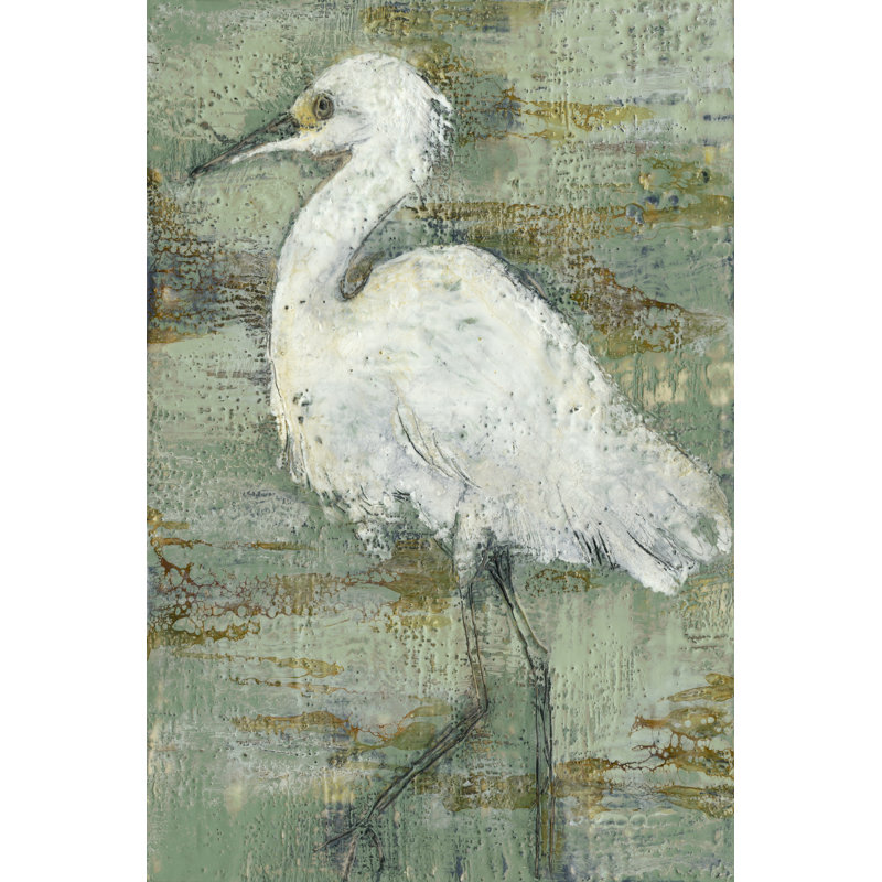 Textured Heron I by Jennifer Goldberger - Wrapped Canvas Art Prints, 91cm H x 61cm W