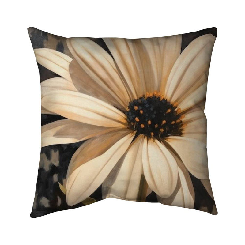 Open Daisy - Modern Poly Twill Throw for Home Decor