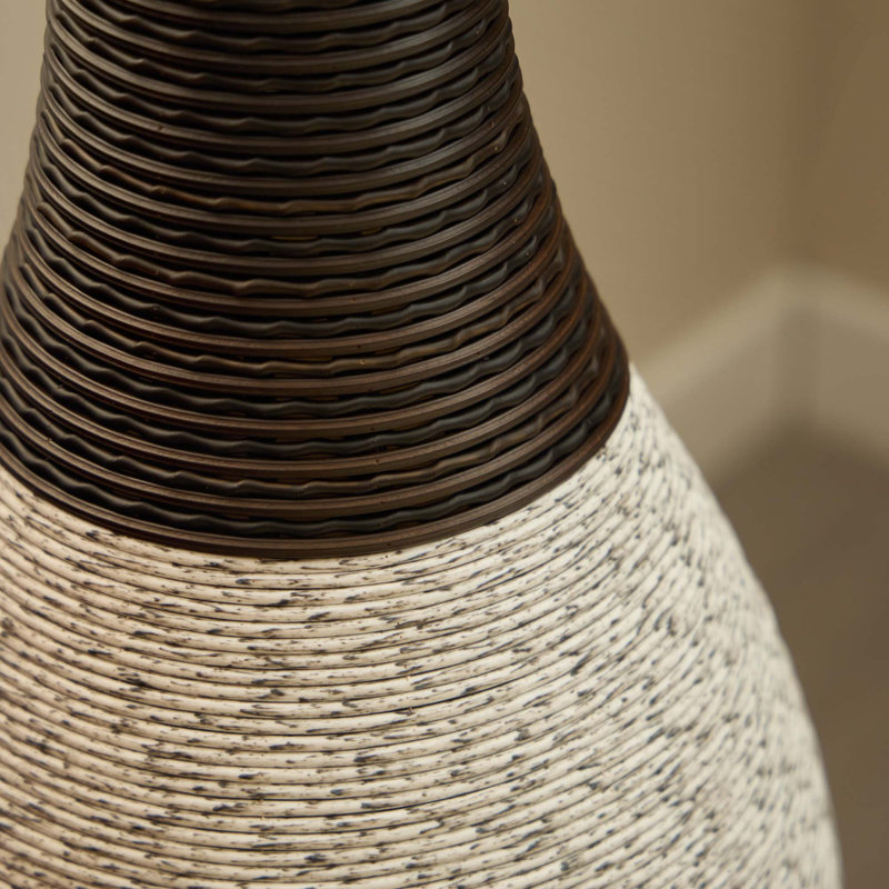 Hand-Woven Rattan Look Floor Vase For Home Decor Perfect For Vertical Spaces And Holiday Styling