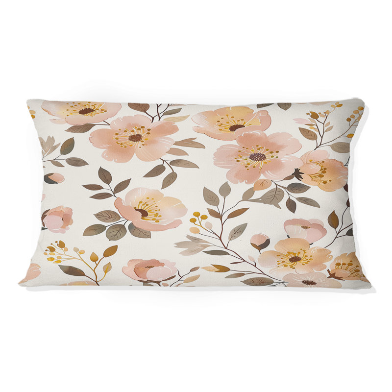 Coussin lombaire pastel rose rosé Blooms VII