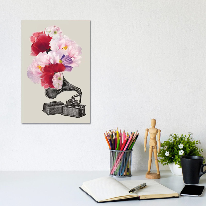Blumophon by Amy & Kurt Berlin - Wrapped Canvas Print, 20.32 cm H x 30.48 cm W