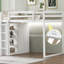 Lit mezzanine en bois avec garde-robe intégré et tablette avec rangement-1285647697