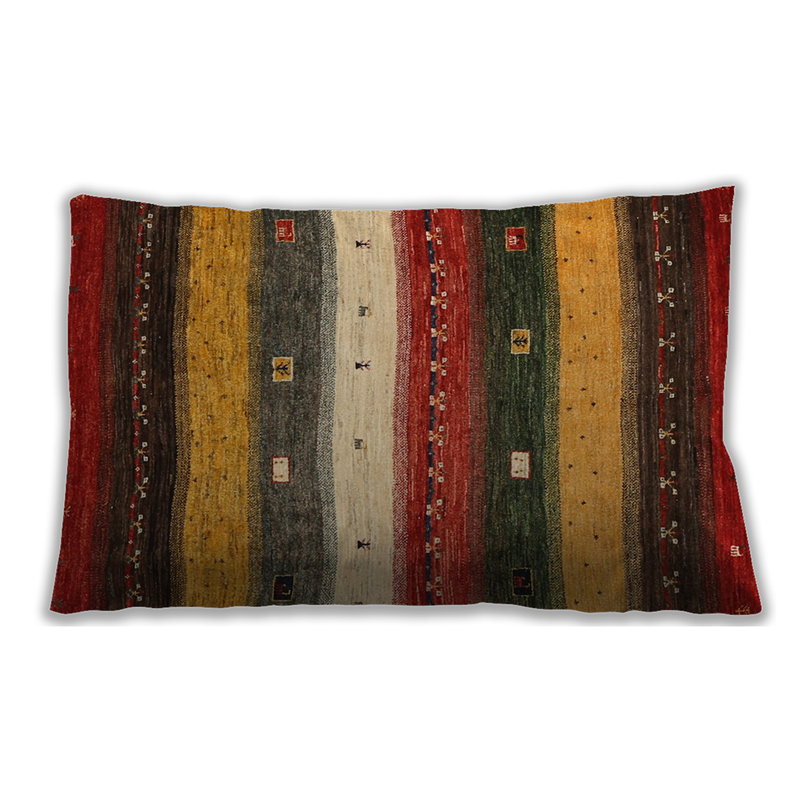 Striped Throw Pillow, Microsuede