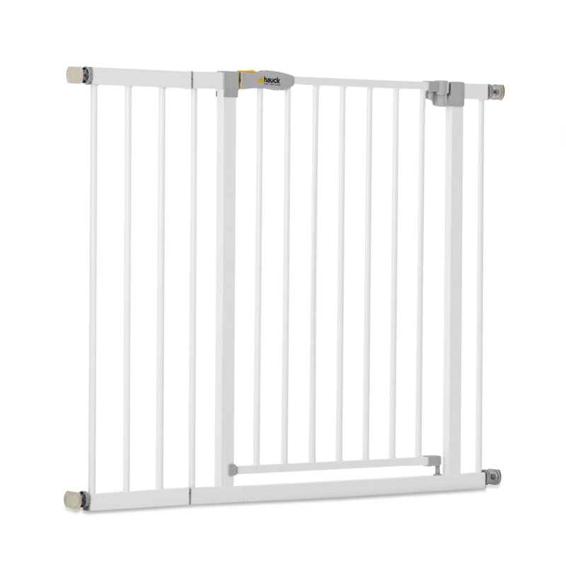 hauck 59727 Open N Stop KD Pressure Fit with 8 Inch Extension Baby Gate, White, 30.31'' H x 39.76'' W x 1.57'' D