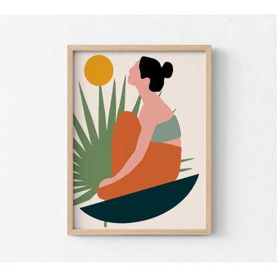 «Lydia Peace + Force I» par Alonzo Saunders, impression d'art de yoga minimaliste, impressions d'art encadrées de yoga, affiches d'art de yoga, décor de studio de yoga