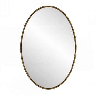 Iron Art Oval Retro Mirror, Antique Effect, Wall Hanging, Suitable For Bathroom, Bedroom, Living Room