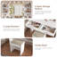 Ensemble de coiffeuse Engelsman avec 10 ampoules DEL, 2 tiroirs, 6 tablettes de rangement et un tabouret rembourré-468875888