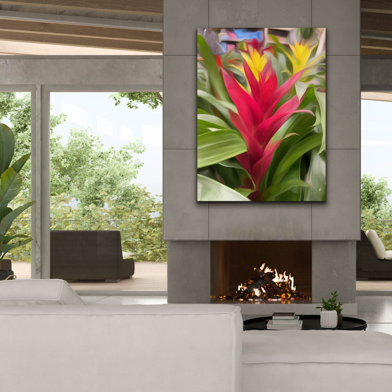  «Guzmania Flower» par Dante Plata, art mural sur toile, 40 po x 54 po, H 54 po x l 40 po