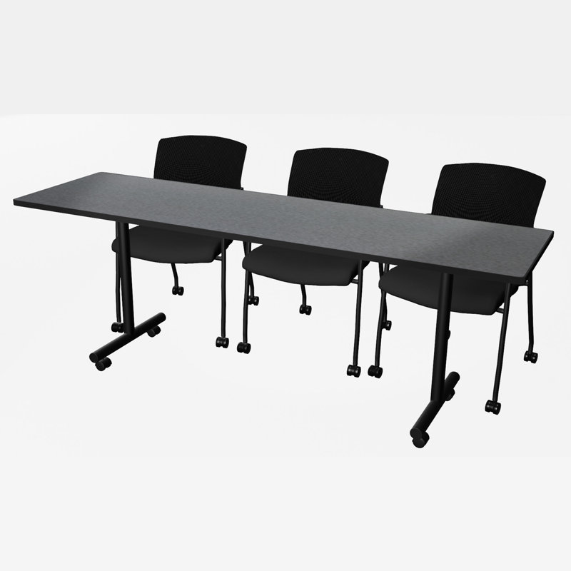Nishika Mobile Training Table, H 29 po x L 84 po x l 24 po, Gris