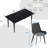 6 Seat Modern Stone Dining Table Set With Faux Leather Side Chairs, 7-piece Dining Set-111464707-111464709