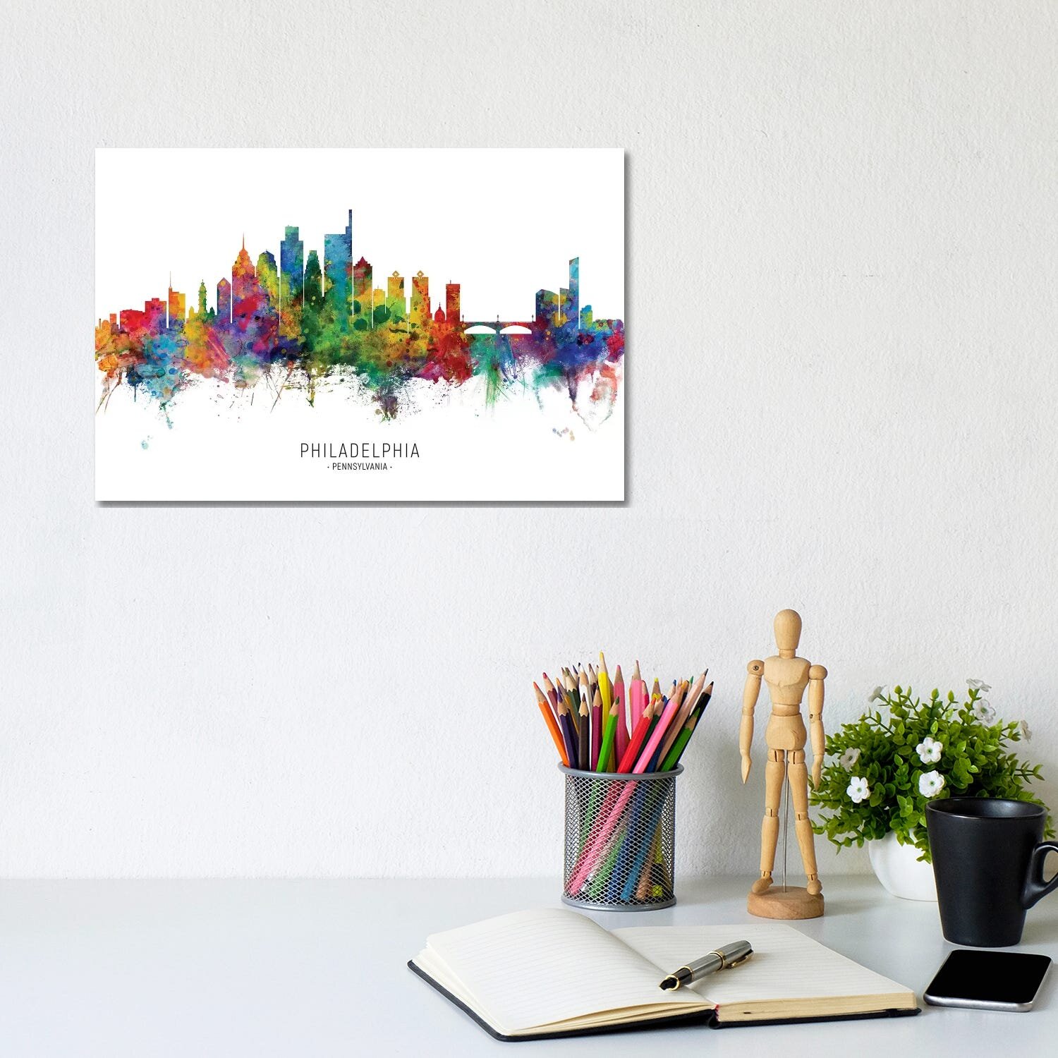 Trademark Fine Art 'Worcester England Skyline' Canvas Art by Michael  Tompsett 